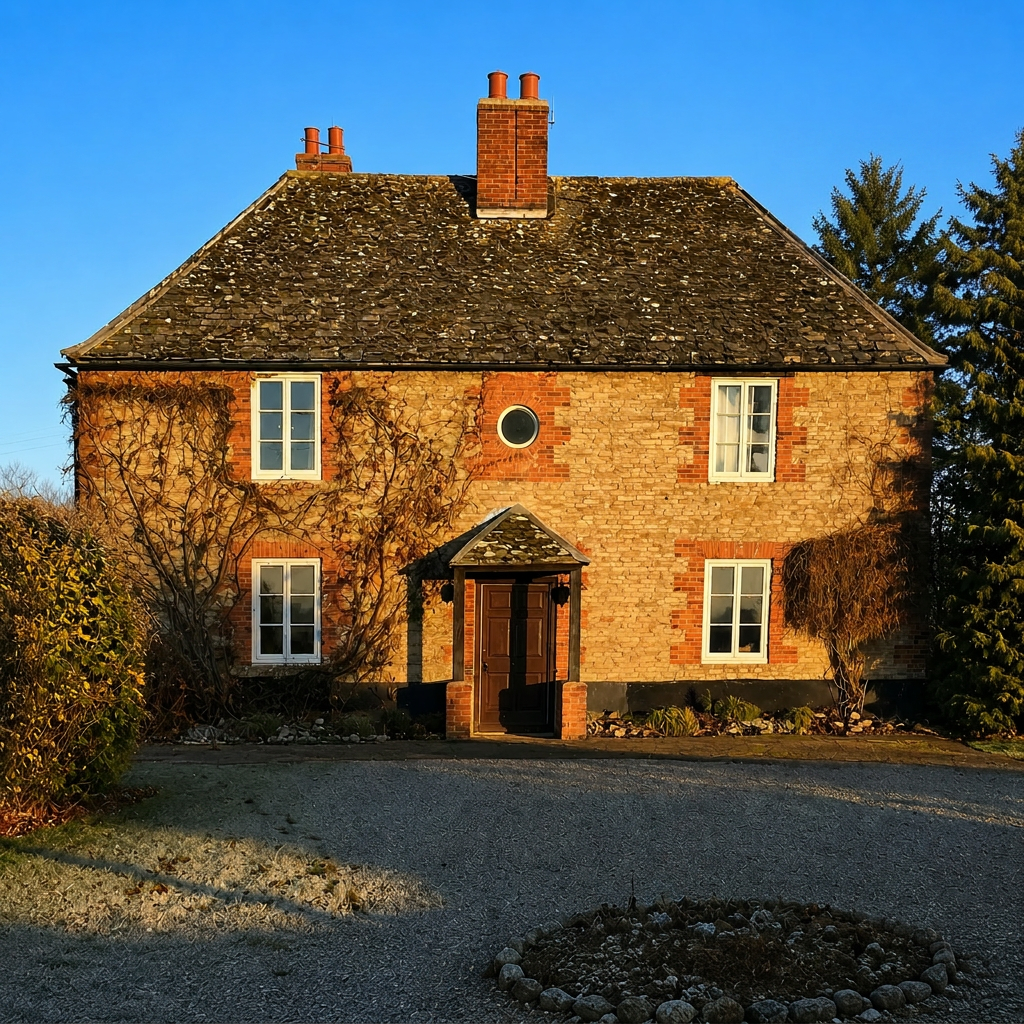 The Oxford Farmhouse exterior — 17th-century stone farmhouse in the Oxfordshire countryside
